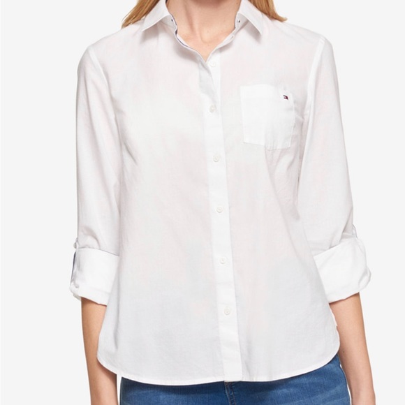 Tommy Hilfiger Tops - NWT Tommy Hilfiger's classic button-up shirt-Polished, chic, effortless-Size Med